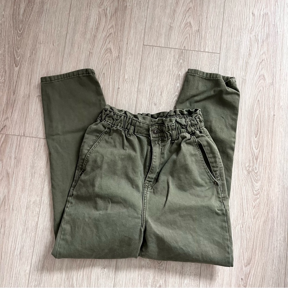 Olive Green Casual Pants